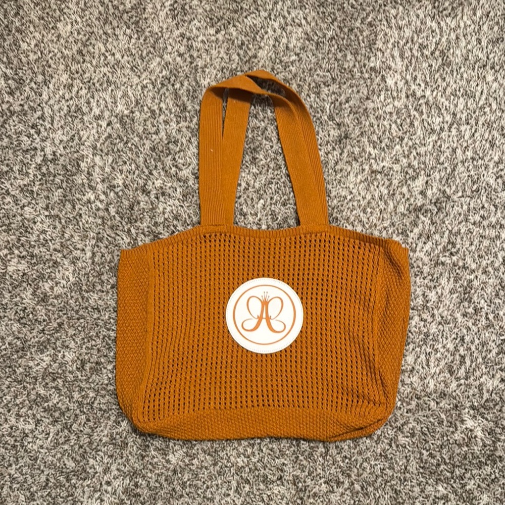 Anastasia Beverly Hills Knitted Orange Mesh Tote Bag
